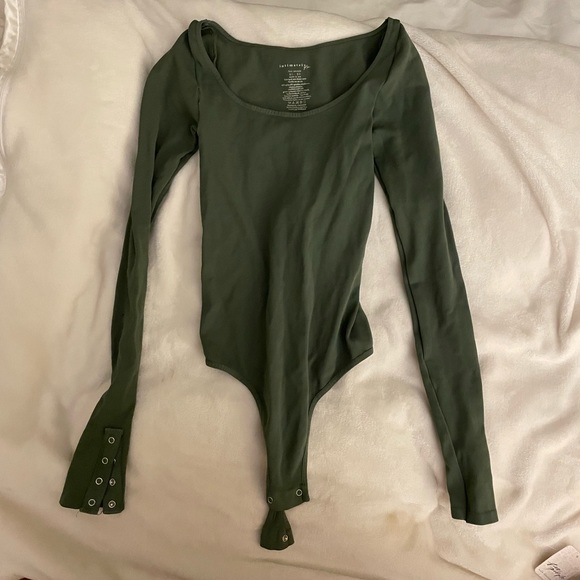 FREE PEOPLE INTIMATEL BODYSUIT TOP GREEN - Picture 9 of 9